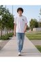 Senior Boys White Oversized Printed T-Shirt - 6