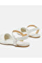 Girls Cream Beads Fisherman Sandals - 4