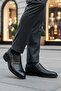 Black Genuine Leather Men's Casual Shoes 022 m - 2
