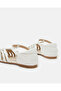Girls White Pearl Fisherman Sandals - 4