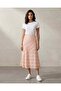 Women Pink Textured Lace Midi Skirt - 3