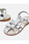 Girls Silver Bow Fisherman Sandals*9+9*9* - 3