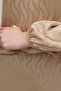 Jacquard Dress with Side Tie Detail - Beige - 5