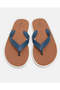Men Navy And Beige Flip Flops - 2