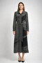 فستان حرير بنمط هندسي كامل الطول من كوبا - 2