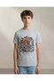 Senior Boys Grey Printed T-shirt - 4