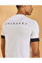 Men Black And White Scop Hem T-Shirt - 5