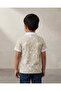 Boys White Paisley Print Polo T-shirt - 2