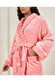 Pink Shawl Fleece Bathrobe (Xxl) - 2