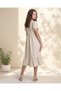 Senior Girls Beige Embellished Dress - 4