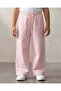 Girls Pink Wide Leg Allover Print Active Track Pants