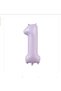 Lila 1 Number Foil Balloon, 1 Year Old Foil Balloon Lila 100cm - 3