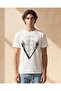 Men White Printed T-Shirt - 2