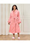 Pink Shawl Fleece Bathrobe (Xxl)