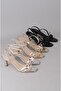 Seç 220 Band-Strapped Evening Dress Shoes (Heel Height:7.5 cm) Silver - 7