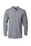 Gray Unisex Combed Cotton Polo Neck School T-Shirt