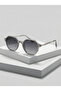College Smoked Matte Gray Sunglasses Metal Handle Small Retractor Glasses