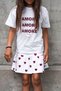 Cotton, Sustainable, Cream Heart Embroidered Girls' T-Shirt - 2