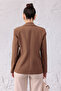 Women's Brown Comfort Fit Blazer Jacket - Comfortable Fit - 3