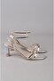 Seç 220 Band-Strapped Evening Dress Shoes (Heel Height:7.5 cm) Silver - 3