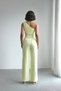 Women's Yellow Accessory Detailed Blouse and Trousers Woven Top and Bottom Set - 6