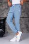 Hend 8186 Slim Fit Lycra Men's Jean Trousers with Elastic Waist and Cuffs and Drawstring Jogger Cut - 2