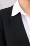 Women's Black Blazer Jacket with Pocket Details - 5