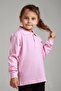 Pink Unisex Combed Cotton Polo Neck School T-Shirt
