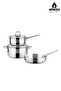 Galen 5 Piece Induction Base Steel Pot and Pan Milk Jug Set - 2