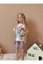 Girl's Suit with Character Patterned Shorts - 4