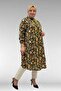 68014 Plus Size Hakimyaka Double Buttoned Mango Tunic - Patterned Black - 5