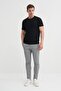Slim Fit Crew Neck Knitted Black Men's T-Shirt 41770 - 2