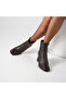 Aura Bitter Brown Square Toe Chunky Heel Real Leather Women's Boots - 2