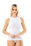 Women's Zero Sleeve T-Shirt Closed Collar Body |