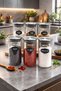 6 Pieces of Vacuum Borosilicate Glass Spice Jar with Metal Lids 15*6 cm - 3
