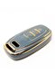 Key Case for Audi A4 A5 A6 A7 A8 Q5 Q7 2008-2016 Gray Gold Key Remote Control Cover Case