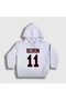 Unisex Kids White Tetsuya Kuroko 11 Seirin Hooded Sweatshirt 605101Tt