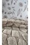 Rabbit Welsoft Puff Rabbit Feather Blanket 100% Cotton Duvet Cover Set - 3