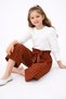 Bellarose 31902-26 Girl's 3 Piece Set |   Burgundy Sleeveless Blouse, Striped Trousers and Bag - 6