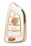 Bmw G30,G20,G10,G40 Smart 3 Button Nano High Quality Silicone Remote Control Cover White Gold