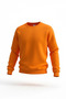 Unisex Cotton Lu Soft Sweatshirt Comfortable Fit Breathable Daily Sports Casual Sweatshirt Orange - 3