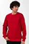 Unisex Cotton Lu Soft Sweatshirt Comfortable Fit Daily Sports Casual Red - 2