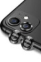 واقي عدسة الكاميرا المتوافق مع هاتف iPhone 11/12/12 Mini، زجاج مقسى بإطار معدني - أسود