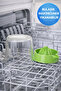 300 ml Manual Citrus Juicer Lemon Orange Squeezer with Bpa Free Glass Chamber Green - 2