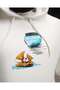 Freedom Goldfish Printed White Hoodie - 2