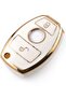 Nano High Quality Remote Control Case Cover for Mercedes Benz 2 Buton A-Series White Gold - 2