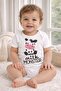 100% Cotton Milk Monster Snap Fastener Unisex Baby Bodysuit - 3