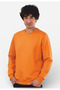 Unisex Cotton Lu Soft Sweatshirt Comfortable Fit Breathable Daily Sports Casual Sweatshirt Orange