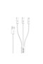USB Data Cable to 2x Type-C, Lightning, 1.2m Blueo, White - 2