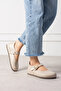 Alora Minimal Women's Imported Fabric Ballerinas - Shiny Beige - 3